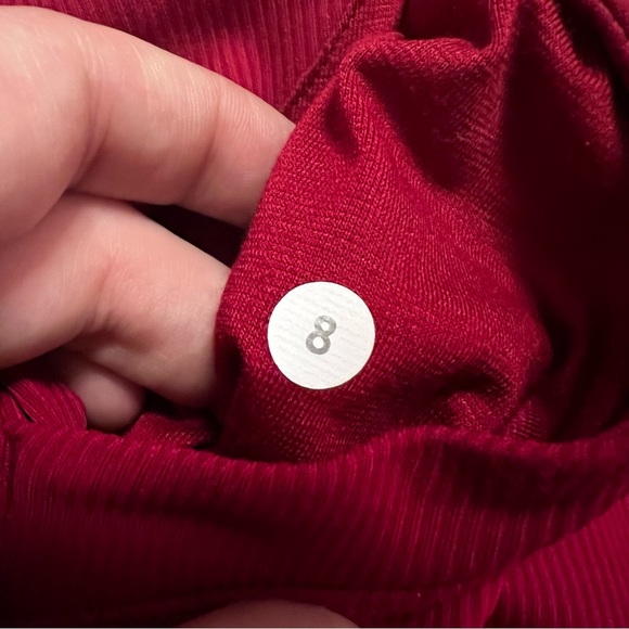 Lululemon In Flux Jacket in Cranberry Zip Up Red with Hood Size 8 - Picture 7 of 14